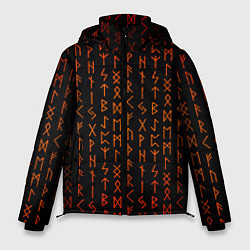 Куртка зимняя мужская Руны - паттерн, цвет: 3D-красный