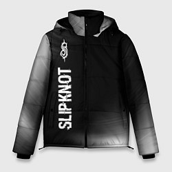 Куртка зимняя мужская Slipknot glitch на темном фоне: по-вертикали, цвет: 3D-черный