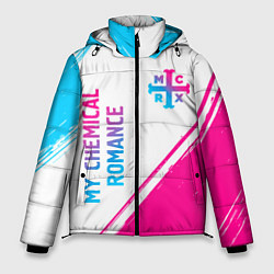 Куртка зимняя мужская My Chemical Romance neon gradient style: надпись,, цвет: 3D-черный