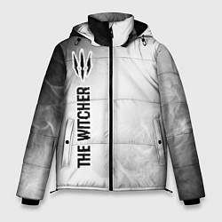 Куртка зимняя мужская The Witcher glitch на светлом фоне: по-вертикали, цвет: 3D-черный