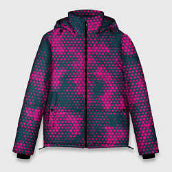 Куртка зимняя мужская Спортивный паттерн камуфляж, цвет: 3D-красный