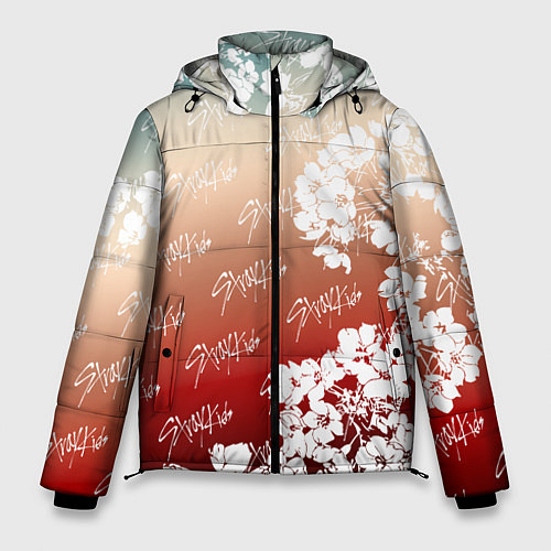 Мужская зимняя куртка Stray Kids flowers / 3D-Светло-серый – фото 1