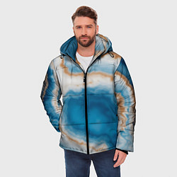 Куртка зимняя мужская Волна голубого агата, цвет: 3D-красный — фото 2