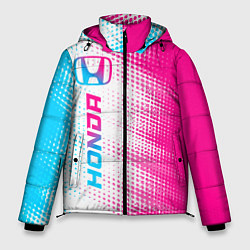 Куртка зимняя мужская Honda neon gradient style: по-вертикали, цвет: 3D-черный