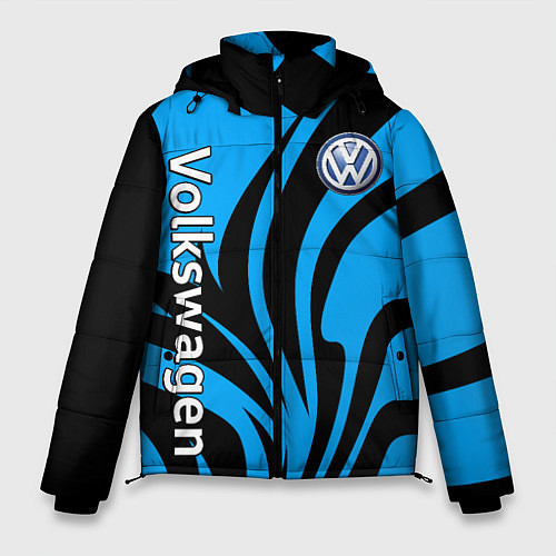 Мужская зимняя куртка Фольцваген - спокойный синий / 3D-Светло-серый – фото 1