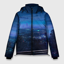Куртка зимняя мужская Синий город, цвет: 3D-светло-серый
