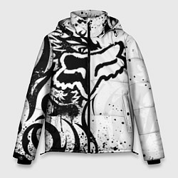 Куртка зимняя мужская Fox motocross - белый дракон, цвет: 3D-черный