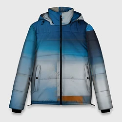 Куртка зимняя мужская Синяя палитра, цвет: 3D-светло-серый