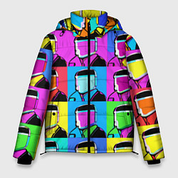 Куртка зимняя мужская Pop art - abstraction - vogue, цвет: 3D-черный