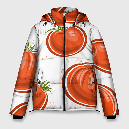 Мужская зимняя куртка Помидорчики / 3D-Светло-серый – фото 1