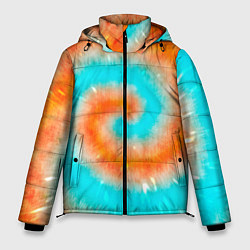 Куртка зимняя мужская Тай-дай апельсин, цвет: 3D-светло-серый
