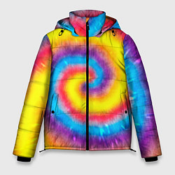 Куртка зимняя мужская Тай-дай сочные цвета, цвет: 3D-черный
