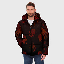 Куртка зимняя мужская Кровавые ладони, цвет: 3D-светло-серый — фото 2