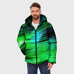 Куртка зимняя мужская Green light background, цвет: 3D-светло-серый — фото 2