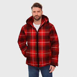 Куртка зимняя мужская Шотландка красно-чёрный, цвет: 3D-черный — фото 2