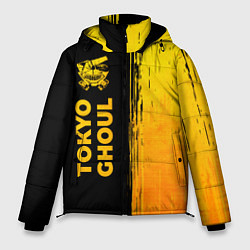 Куртка зимняя мужская Tokyo Ghoul - gold gradient: по-вертикали, цвет: 3D-черный