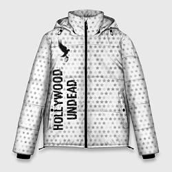 Куртка зимняя мужская Hollywood Undead glitch на светлом фоне: по-вертик, цвет: 3D-черный