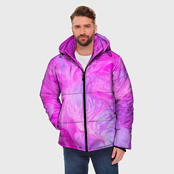 Куртка зимняя мужская Розовая текстура, цвет: 3D-черный — фото 2