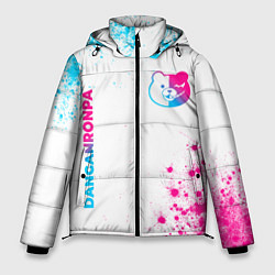 Куртка зимняя мужская Danganronpa neon gradient style: надпись, символ, цвет: 3D-черный