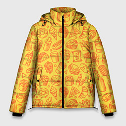 Куртка зимняя мужская Фастфуд - жёлтый, цвет: 3D-светло-серый