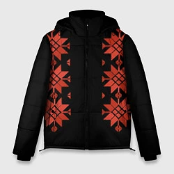 Куртка зимняя мужская Удмуртский - вертикаль black 2, цвет: 3D-черный