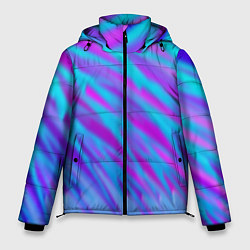 Куртка зимняя мужская Зимние узоры, цвет: 3D-черный