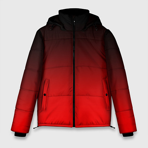 Мужская зимняя куртка Градиент: от черного до ярко-красного / 3D-Светло-серый – фото 1