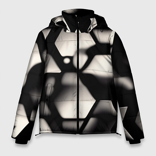Мужская зимняя куртка Зеркальные блики / 3D-Светло-серый – фото 1
