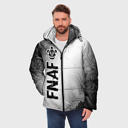 Куртка зимняя мужская FNAF glitch на светлом фоне по-вертикали, цвет: 3D-черный — фото 2