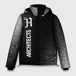 Куртка зимняя мужская Architects glitch на темном фоне: по-вертикали, цвет: 3D-черный