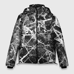 Куртка зимняя мужская Абстракция - паутина, цвет: 3D-черный