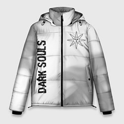 Куртка зимняя мужская Dark Souls glitch на светлом фоне вертикально, цвет: 3D-черный