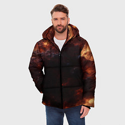 Куртка зимняя мужская Взрыв нейронной звезды в космосе, цвет: 3D-черный — фото 2