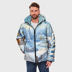 Куртка зимняя мужская Снежная тропинка, цвет: 3D-светло-серый — фото 2