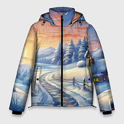 Куртка зимняя мужская Предновогодний восход, цвет: 3D-черный