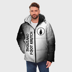 Куртка зимняя мужская Thousand Foot Krutch glitch на светлом фоне вертик, цвет: 3D-черный — фото 2