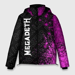 Куртка зимняя мужская Megadeth rock legends по-вертикали, цвет: 3D-черный