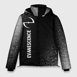 Куртка зимняя мужская Evanescence glitch на темном фоне по-вертикали, цвет: 3D-черный