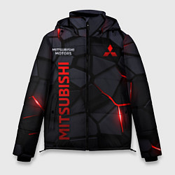 Куртка зимняя мужская Mitsubishi - плиты с эффектом свечения, цвет: 3D-черный