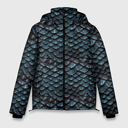 Куртка зимняя мужская Dragon scale pattern, цвет: 3D-черный