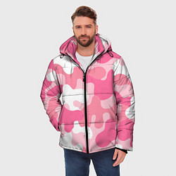 Куртка зимняя мужская Камуфляж розовый, цвет: 3D-черный — фото 2