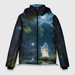 Куртка зимняя мужская Одинокий призрак в лесу, цвет: 3D-светло-серый