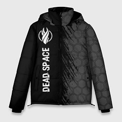 Куртка зимняя мужская Dead Space glitch на темном фоне по-вертикали, цвет: 3D-черный