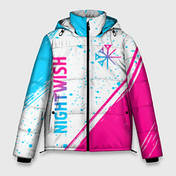 Куртка зимняя мужская Nightwish neon gradient style вертикально, цвет: 3D-черный