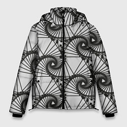 Куртка зимняя мужская Треугольник и линии, цвет: 3D-светло-серый