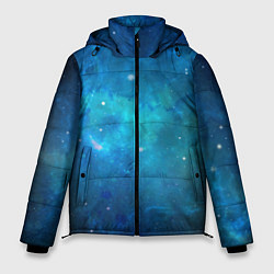 Куртка зимняя мужская Голубой космос, цвет: 3D-светло-серый