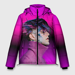 Куртка зимняя мужская Lil Peep фиолетовый лук, цвет: 3D-красный