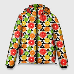 Куртка зимняя мужская Citrus pattern, цвет: 3D-светло-серый