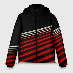 Куртка зимняя мужская Базовые элементы абстракции, цвет: 3D-черный