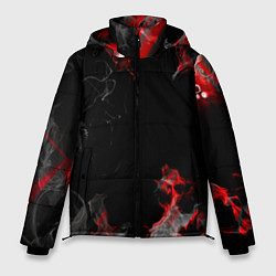 Куртка зимняя мужская Дым и текстуры, цвет: 3D-черный